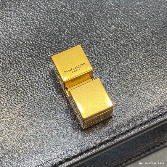 Tony Luxuries IN SMOOTH LOULOU CARRE YSL SATCHEL LEATHER 0822
